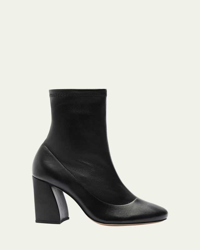 Leather Skinny Ankle Booties